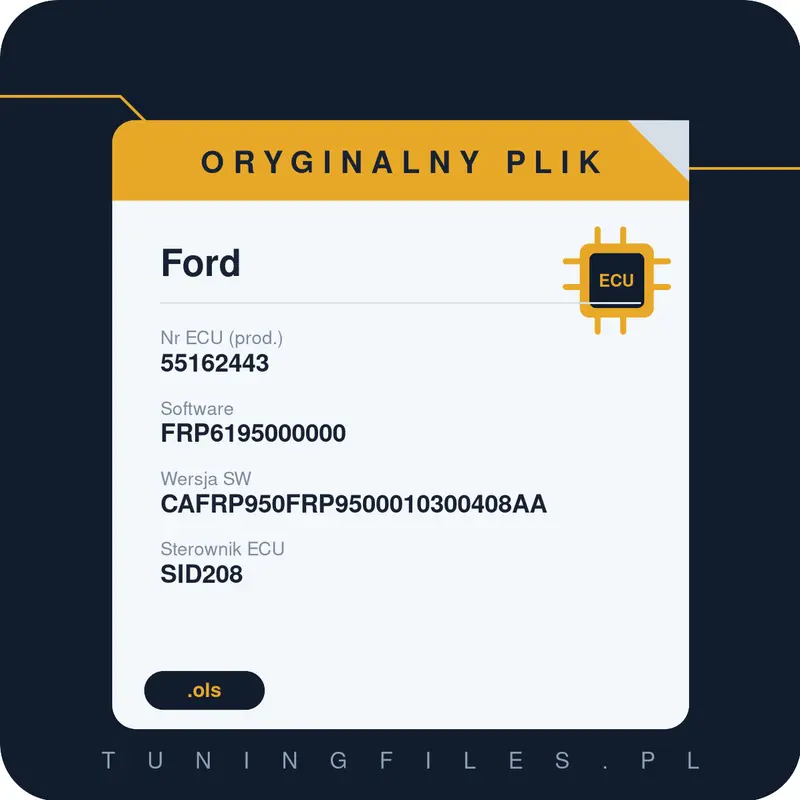 Oryginalny plik Ford 55162443 FRP6195000000 CAFRP950FRP9500010300408AA
