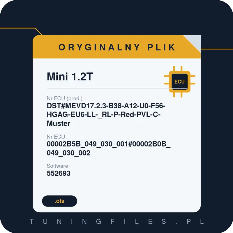 Oryginalny plik Mini 1.2T DST#MEVD17.2.3-B38-A12-U0-F56-HGAG-EU6-LL-_RL-P-Red-PVL-C-Muster 00002B5B_049_030_001#00002B0B_049_030_002 552693 #00002B5B_049_030_001#00002B0B_049_030_002