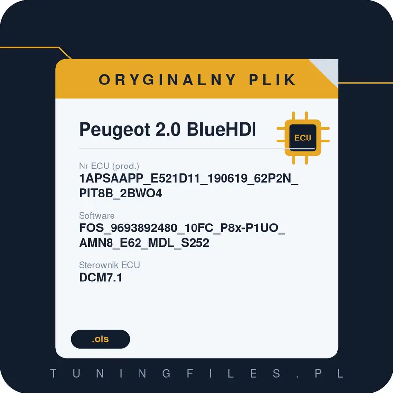 Oryginalny plik Peugeot 2.0 BlueHDI 1APSAAPP_E521D11_190619_62P2N_PIT8B_2BWO4 FOS_9693892480_10FC_P8x-P1UO_AMN8_E62_MDL_S252