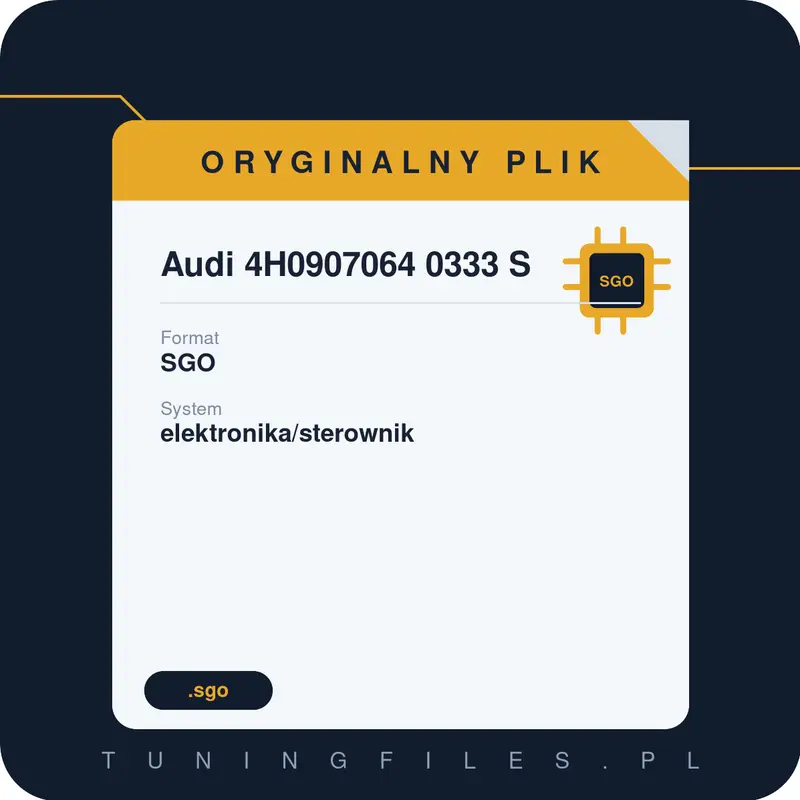 Oryginalny Plik SGO Audi 4H0907064 0333 S