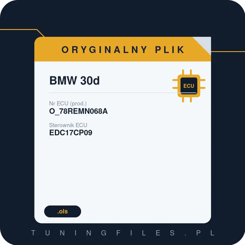 Oryginalny plik BMW 30d O_78REMN068A
