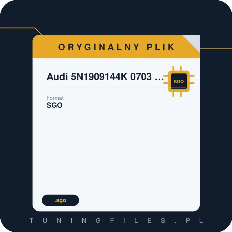 Oryginalny Plik SGO Audi 5N1909144K 0703 BP