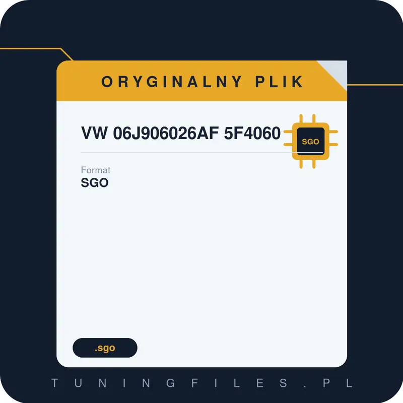 Oryginalny Plik SGO VW 06J906026AF 5F4060