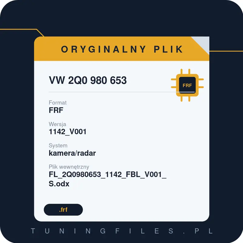 Oryginalny Plik FRF VW 2Q0 980 653 1142_V001
