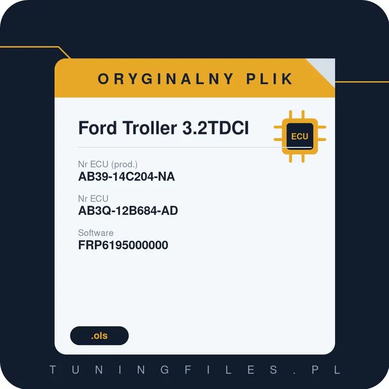 Oryginalny plik Ford Troller 3.2TDCI AB39-14C204-NA AB3Q-12B684-AD FRP6195000000 S180130516A S180130516Z S180140102A PUMFRP61PUM PUMFRP61950