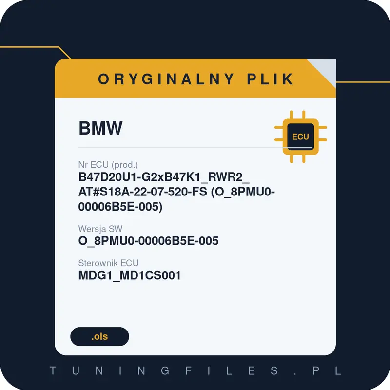 Oryginalny plik BMW B47D20U1-G2xB47K1_RWR2_AT#S18A-22-07-520-FS (O_8PMU0-00006B5E-005) O_8PMU0-00006B5E-005