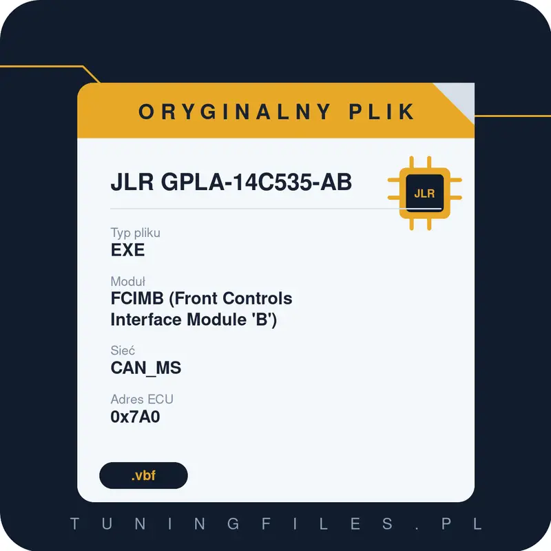 Oryginalny plik JLR GPLA-14C535-AB EXE