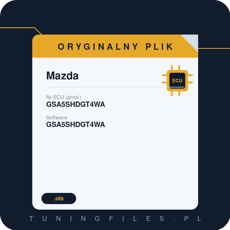 Oryginalny plik Mazda GSA5SHDGT4WA GSA5SHDGT4WA