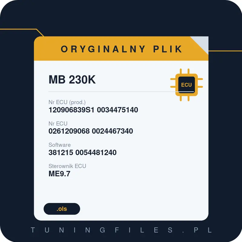 Oryginalny plik MB 230K 120906839S1 0034475140 0261209068 0024467340 381215 0054481240