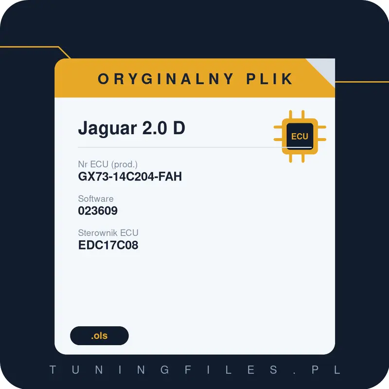 Oryginalny plik Jaguar 2.0 D GX73-14C204-FAH 023609