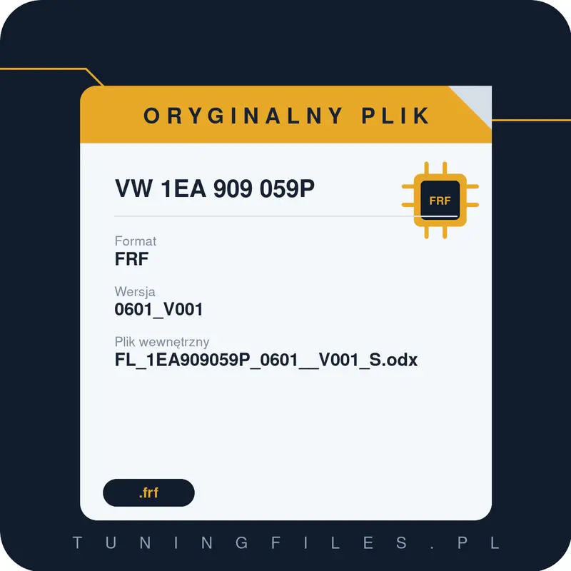Oryginalny Plik FRF VW 1EA 909 059P 0601_V001