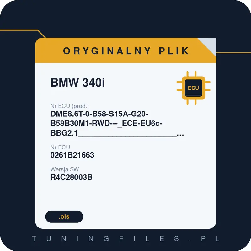 Oryginalny plik BMW 340i DME8.6T-0-B58-S15A-G20-B58B30M1-RWD---_ECE-EU6c-BBG2.1_______________________ _#EPST:R4C28003B______#R4C28003BKBOBM 0261B21663 R4C28003B