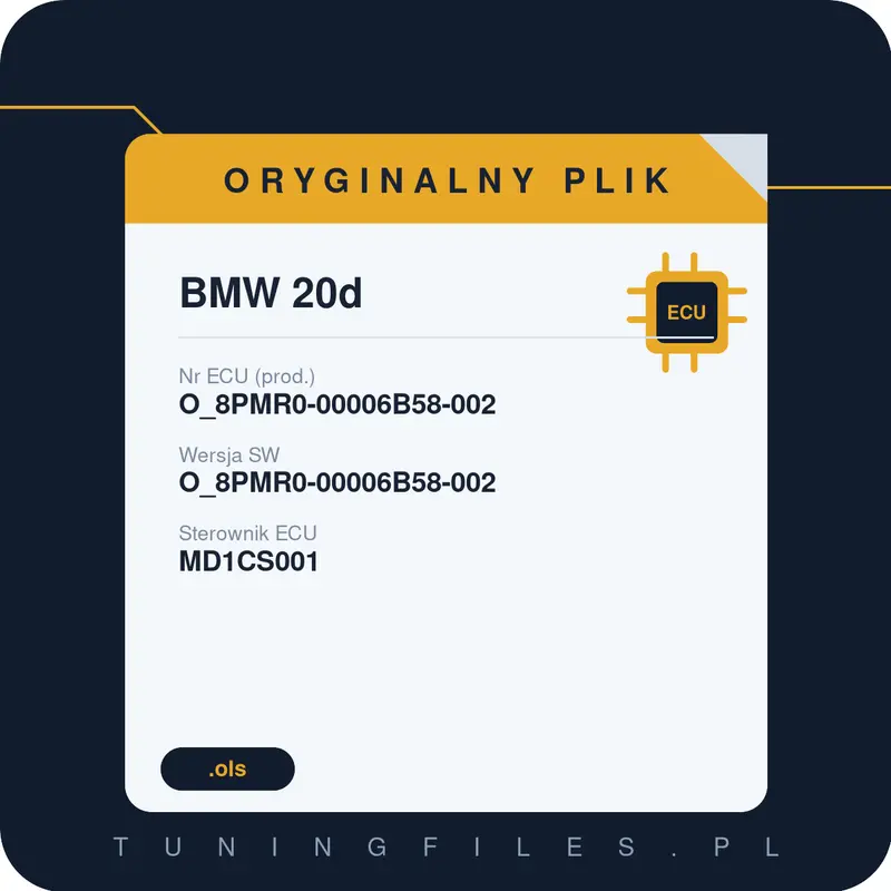 Oryginalny plik BMW 20d O_8PMR0-00006B58-002 O_8PMR0-00006B58-002