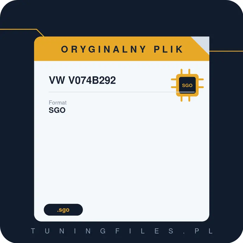 Oryginalny Plik SGO VW V074B292
