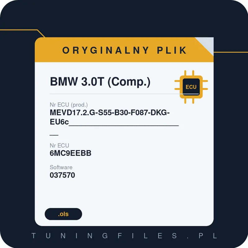 Oryginalny plik BMW 3.0T (Comp.) MEVD17.2.G-S55-B30-F087-DKG-EU6c____________________________ 6MC9EEBB 037570 #6MC9EEBB#530_S55_F87_EU6