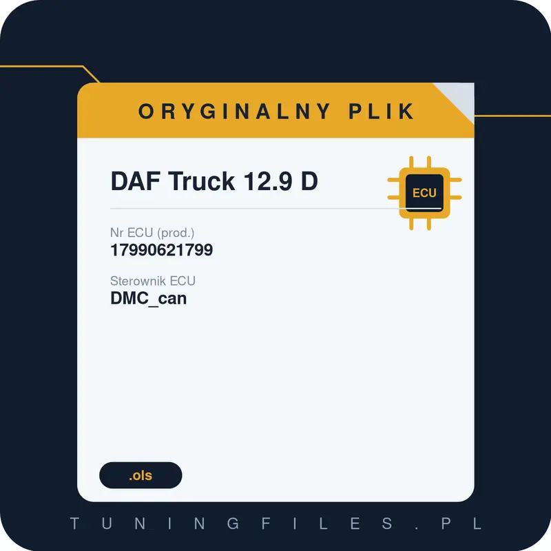 Oryginalny plik DAF Truck 12.9 D 17990621799