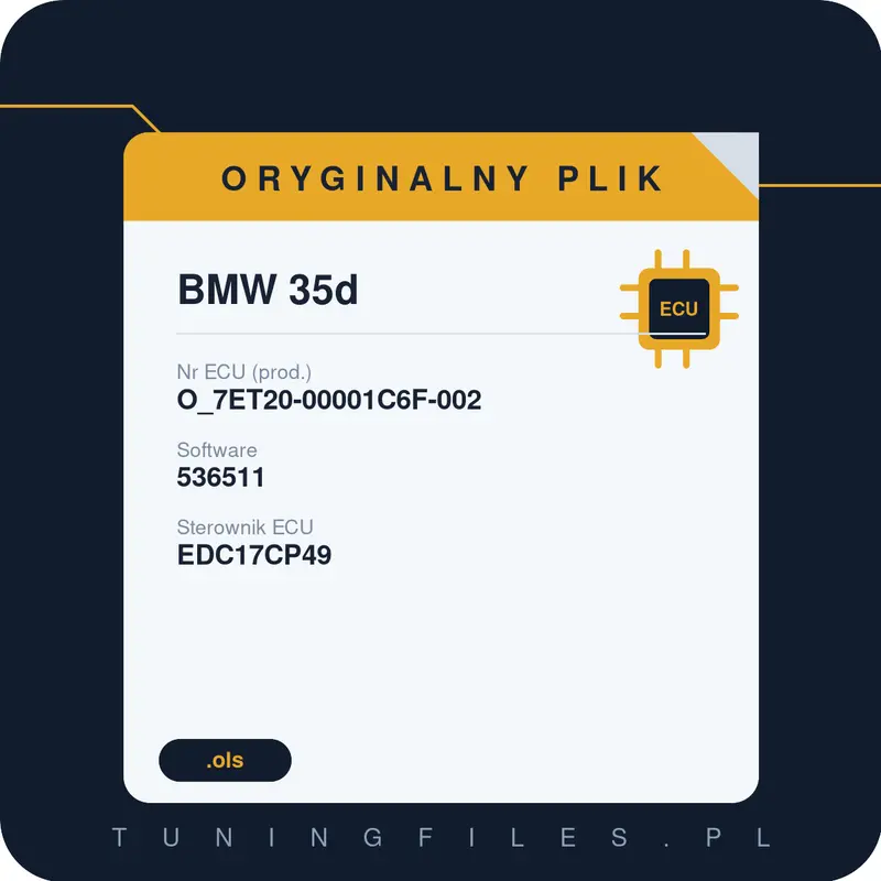 Oryginalny plik BMW 35d O_7ET20-00001C6F-002 536511