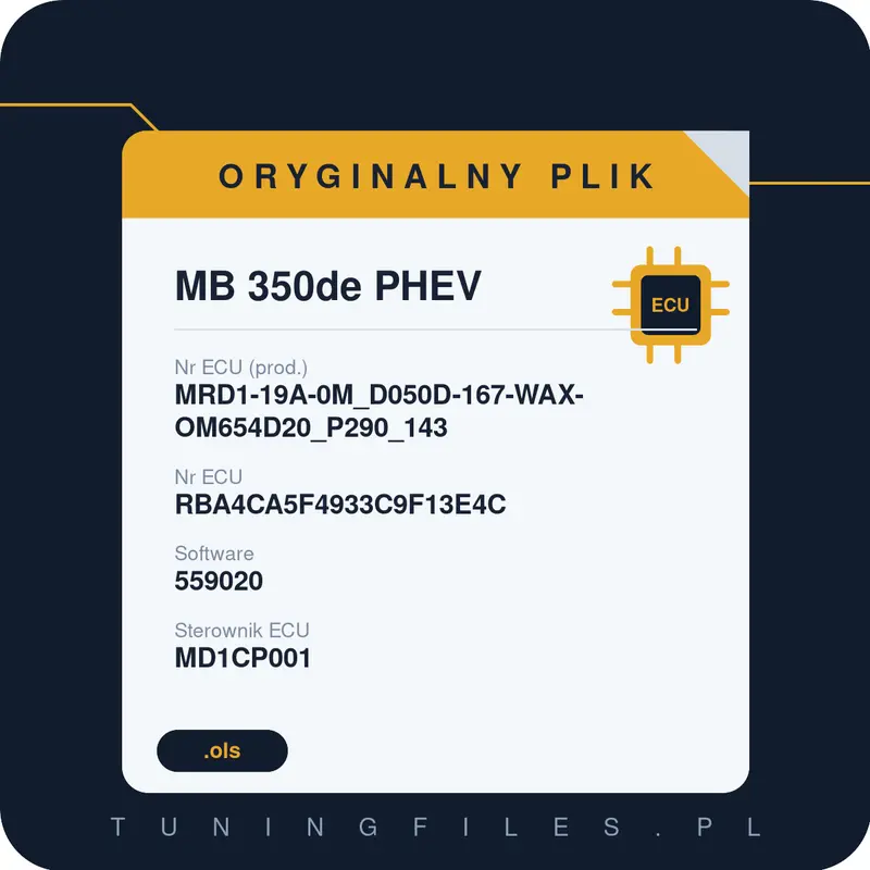 Oryginalny plik MB 350de PHEV MRD1-19A-0M_D050D-167-WAX-OM654D20_P290_143 RBA4CA5F4933C9F13E4C 559020