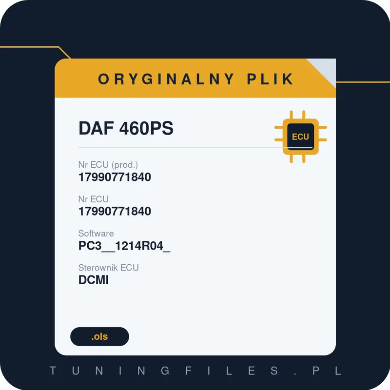 Oryginalny plik DAF 460PS 17990771840 17990771840 PC3__1214R04_