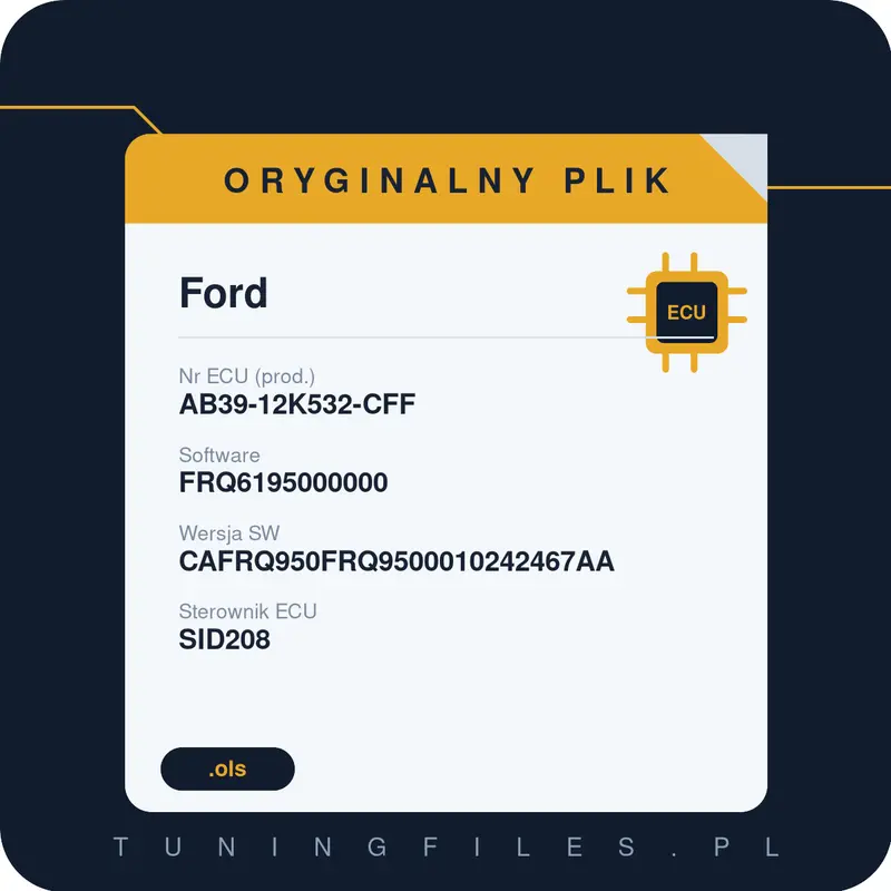 Oryginalny plik Ford AB39-12K532-CFF FRQ6195000000 CAFRQ950FRQ9500010242467AA