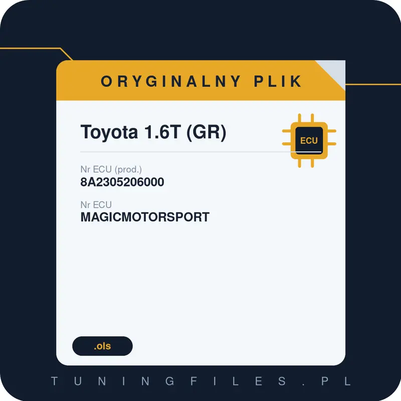Oryginalny plik Toyota 1.6T (GR) 8A2305206000 MAGICMOTORSPORT