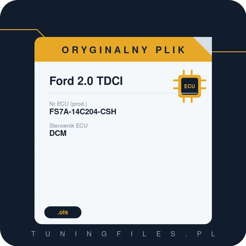 Oryginalny plik Ford 2.0 TDCI FS7A-14C204-CSH