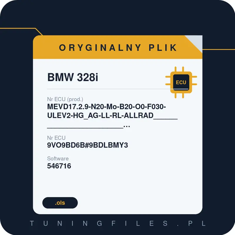 Oryginalny plik BMW 328i MEVD17.2.9-N20-Mo-B20-O0-F030-ULEV2-HG_AG-LL-RL-ALLRAD_________________________#9VO9BD6B#9BDLBMY3 _ 9VO9BD6B#9BDLBMY3 546716 #9VO9BD6B#9BDLBMY3