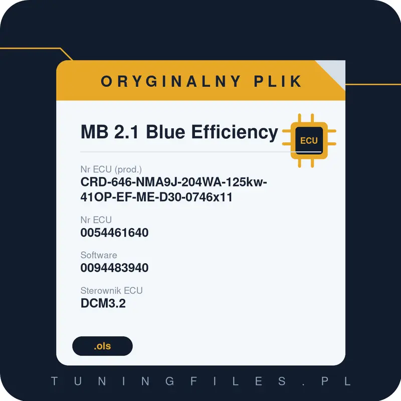 Oryginalny plik MB 2.1 Blue Efficiency CRD-646-NMA9J-204WA-125kw-41OP-EF-ME-D30-0746x11 0054461640 0094483940