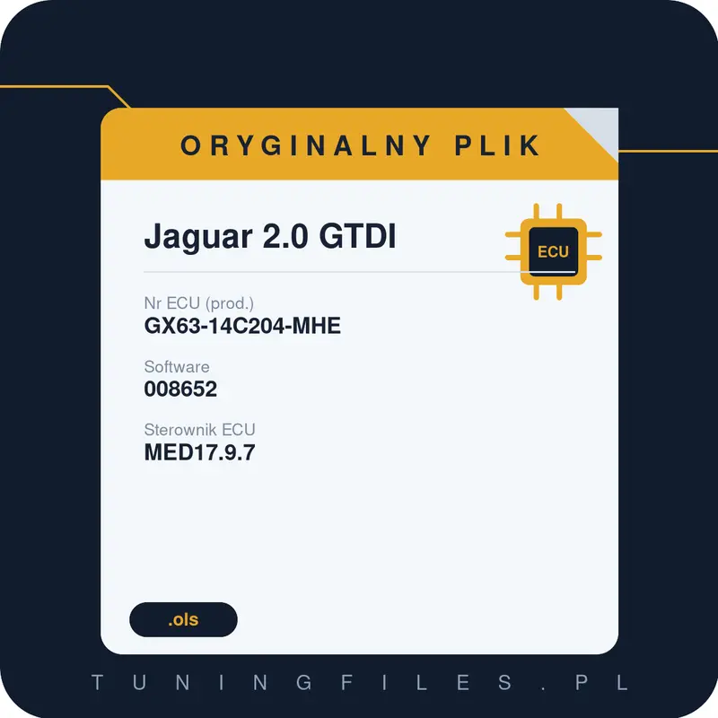 Oryginalny plik Jaguar 2.0 GTDI GX63-14C204-MHE 008652