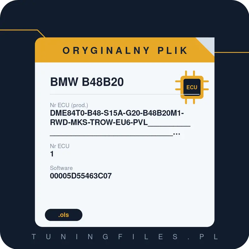 Oryginalny plik BMW B48B20 DME84T0-B48-S15A-G20-B48B20M1-RWD-MKS-TROW-EU6-PVL__________________________________________________#R4C9J797BOKRX0 1 00005D55463C07 R4C9J797B