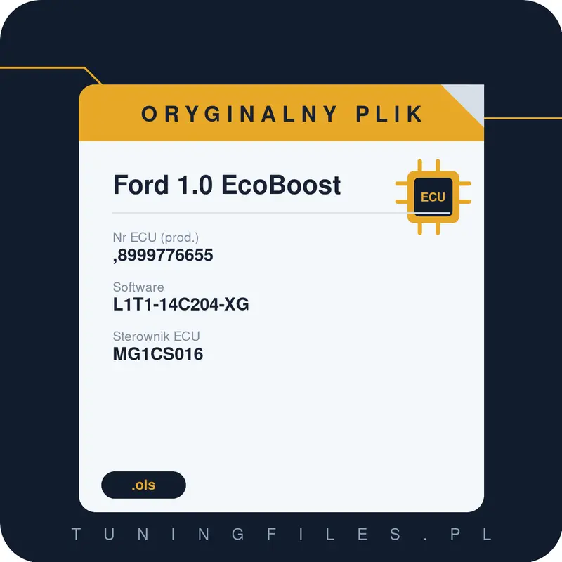 Oryginalny plik Ford 1.0 EcoBoost ,8999776655 L1T1-14C204-XG