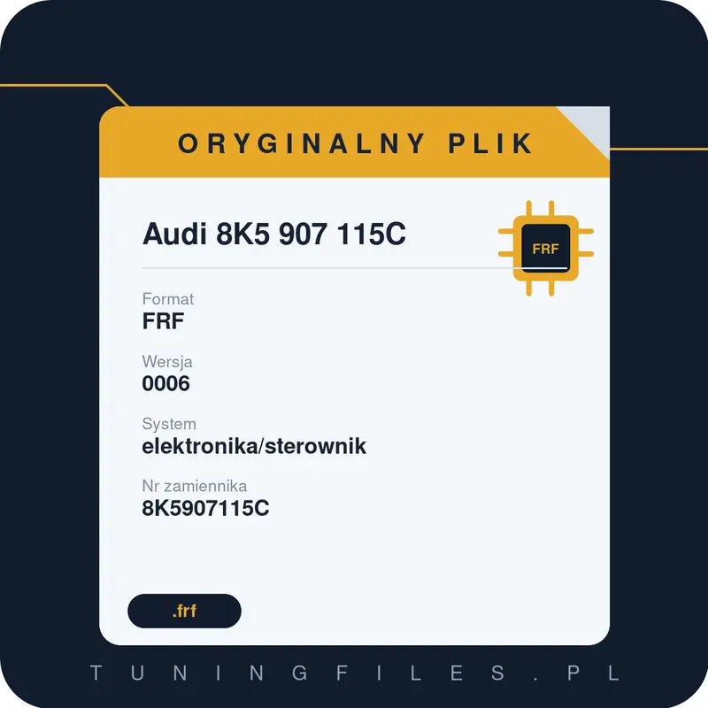 Oryginalny Plik FRF Audi 8K5 907 115C 0006