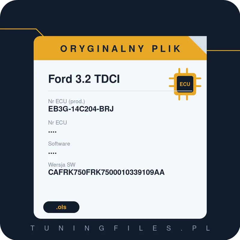 Oryginalny plik Ford 3.2 TDCI EB3G-14C204-BRJ .... .... CAFRK750FRK7500010339109AA
