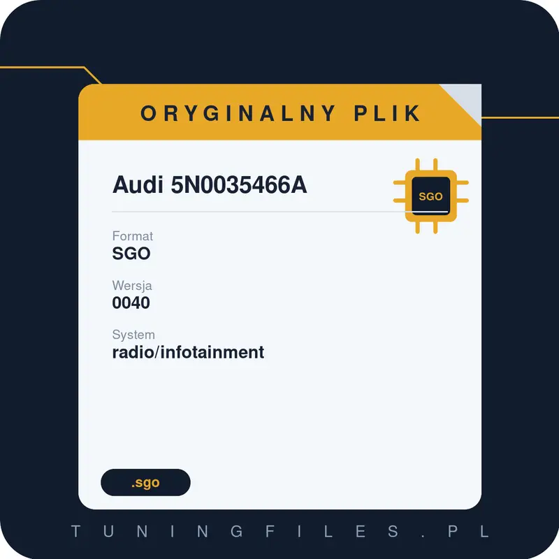 Oryginalny Plik SGO Audi 5N0035466A 0040
