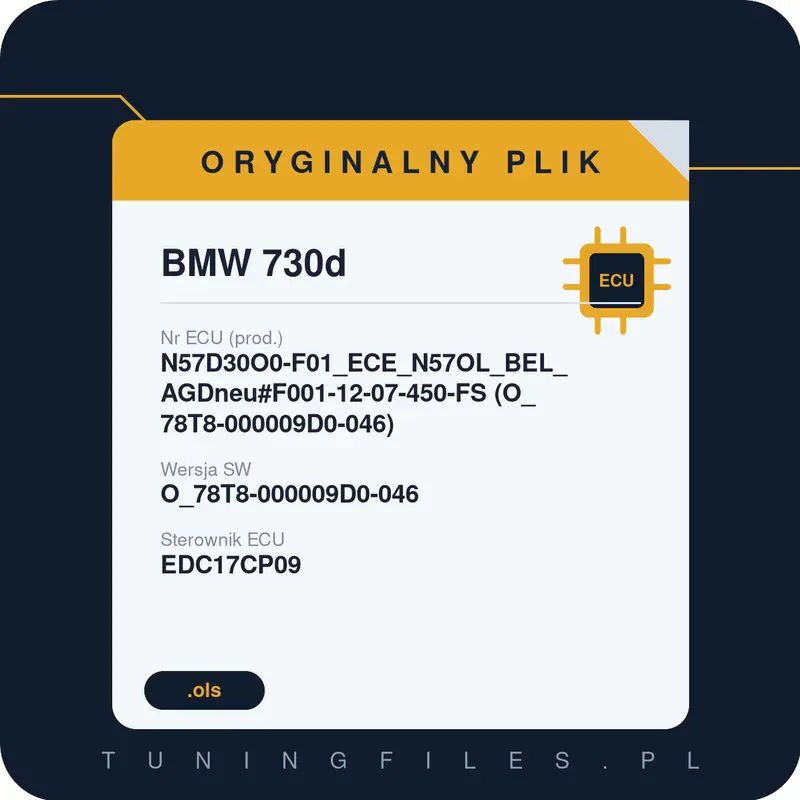 Oryginalny plik BMW 730d N57D30O0-F01_ECE_N57OL_BEL_AGDneu#F001-12-07-450-FS (O_78T8-000009D0-046) O_78T8-000009D0-046