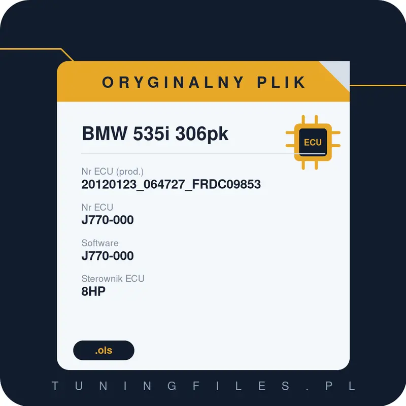 Oryginalny plik BMW 535i 306pk 20120123_064727_FRDC09853 J770-000 J770-000