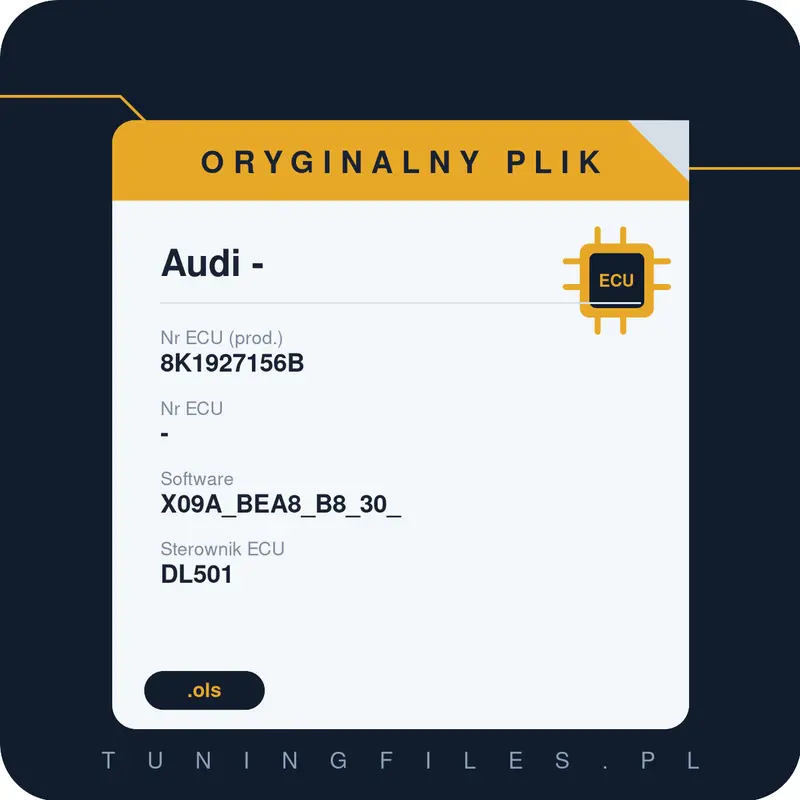 Oryginalny plik Audi 8K1927156B X09A_BEA8_B8_30_