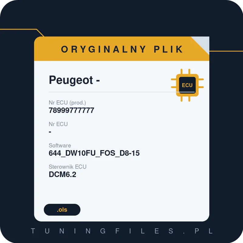 Oryginalny plik Peugeot 78999777777 644_DW10FU_FOS_D8-15
