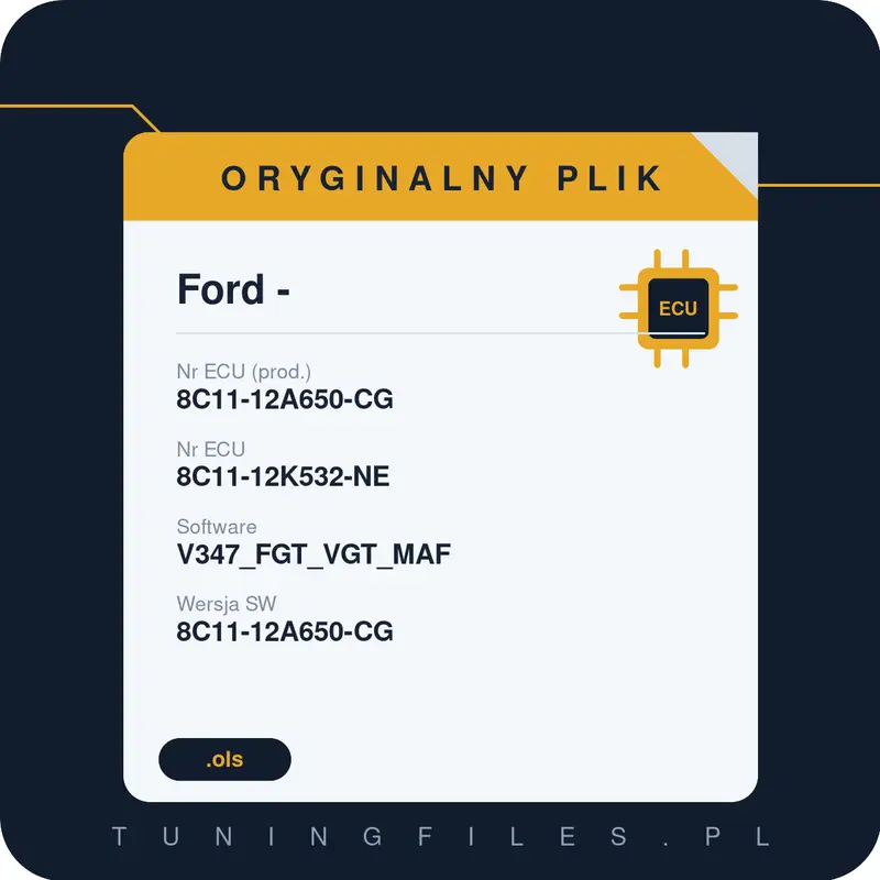 Oryginalny plik Ford 8C11-12A650-CG 8C11-12K532-NE V347_FGT_VGT_MAF 8C11-12A650-CG