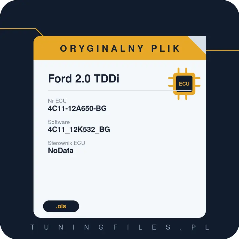 Oryginalny plik Ford 2.0 TDDi 4C11_12K532_BG