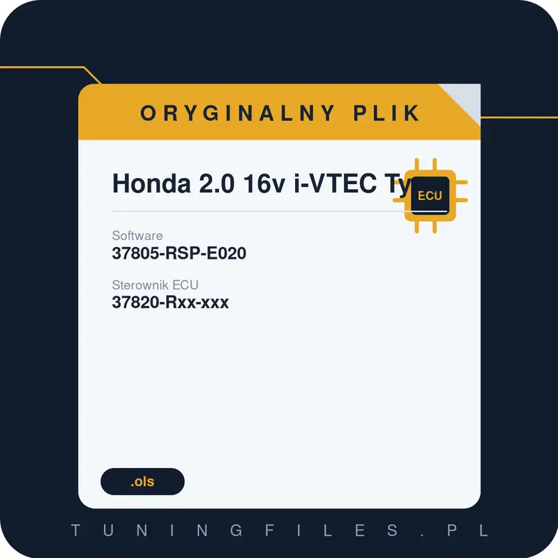 Oryginalny plik Honda 2.0 16v i-VTEC Type-R - 204hp 37805-RSP-E020