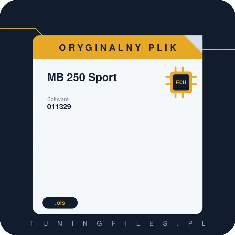 Oryginalny plik MB 250 Sport 011329