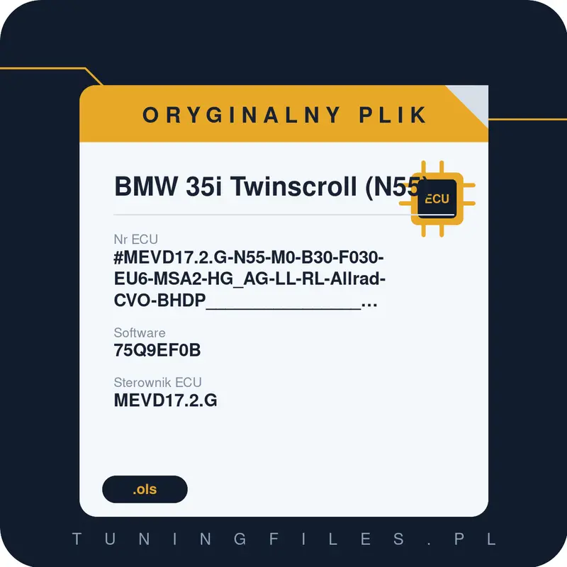 Oryginalny plik BMW 35i Twinscroll (N55) 75Q9EF0B
