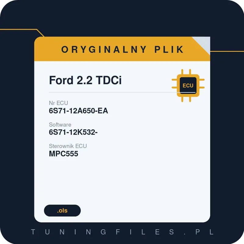 Oryginalny plik Ford 2.2 TDCi 6S71-12K532-