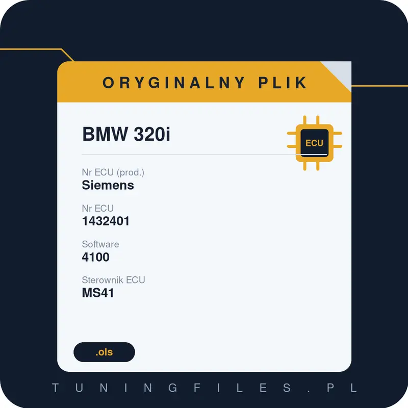 Oryginalny plik BMW 320i Siemens 4100