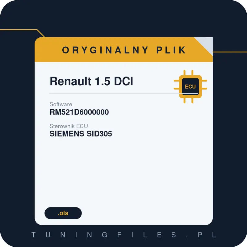 Oryginalny plik Renault 1.5 DCI RM521D6000000