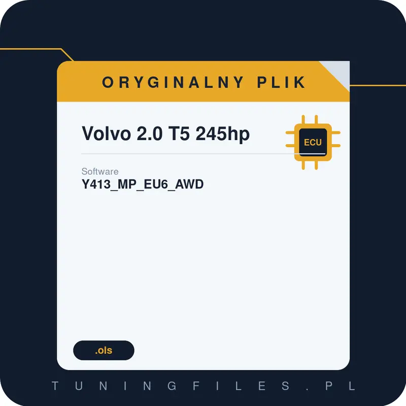 Oryginalny plik Volvo 2.0 T5 245hp Y413_MP_EU6_AWD