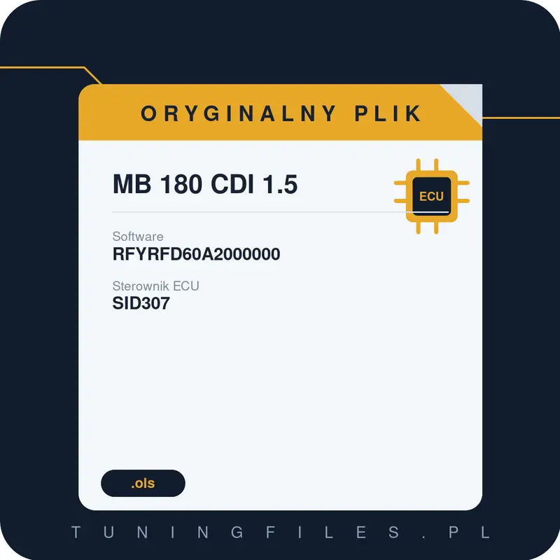 Oryginalny plik MB 180 CDI 1.5 RFYRFD60A2000000