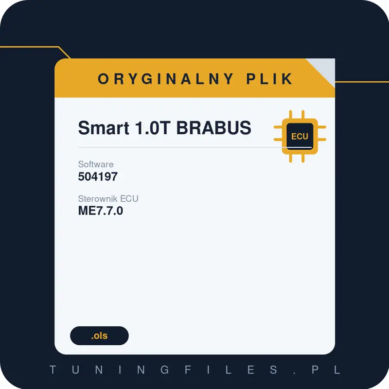 Oryginalny plik Smart 1.0T BRABUS 504197