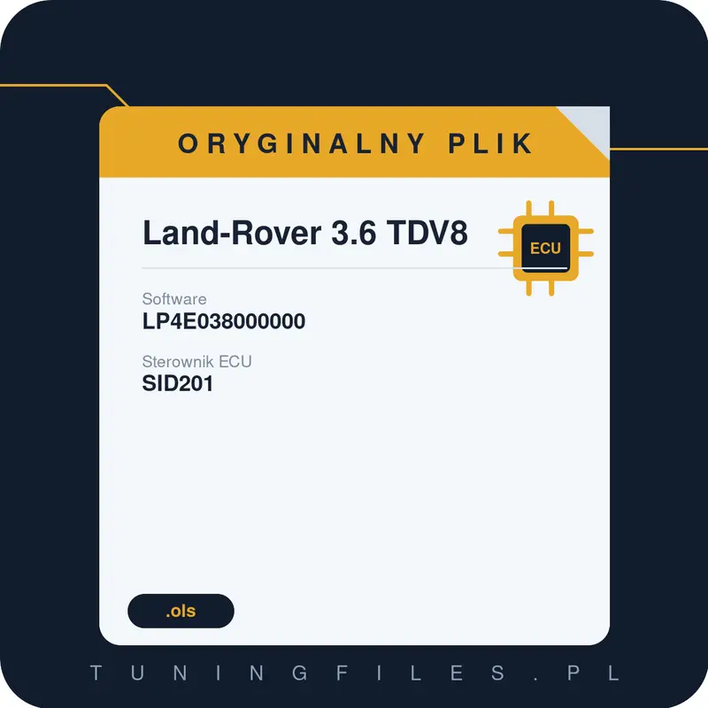 Oryginalny plik Land-Rover 3.6 TDV8 LP4E038000000